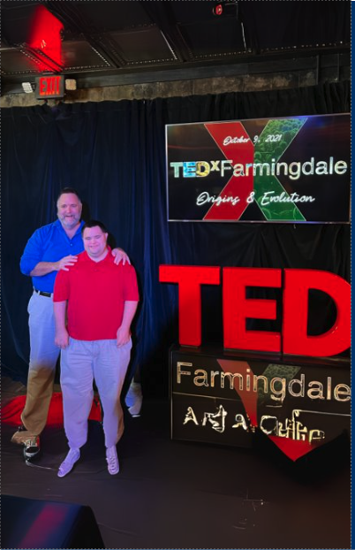 John and Mark speaking at TEDx, sparking change